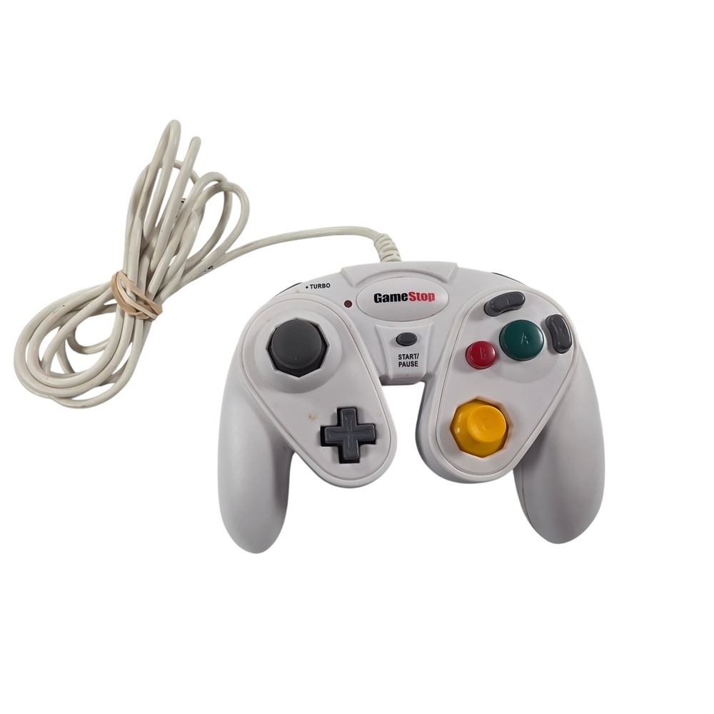 GameStop GS Controller for Nintendo GameCube Wired Light Gray Turbo Function